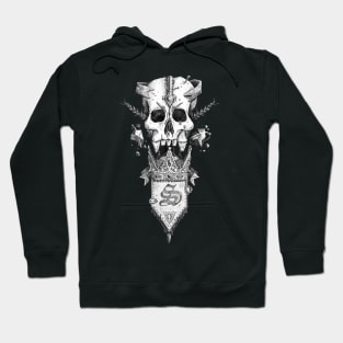 Steampunk skull with flag S Hoodie